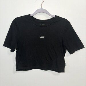 Vans Flying V Crop Crew Sport Shirt, Black - Women's Small